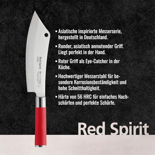 F. DICK Kochmesser, Küchenmesser „Ajax“, Red Spirit (Messer mit Klinge 20 cm, X55CrMo14 Stahl...