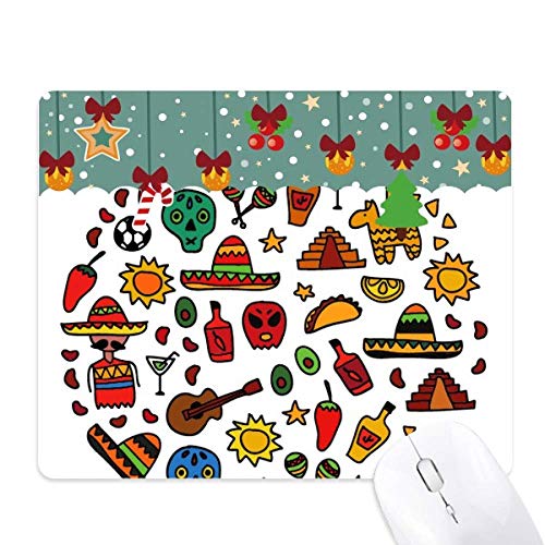 Tapis de souris motif crâne football tapis de bureau caoutchouc Noël
