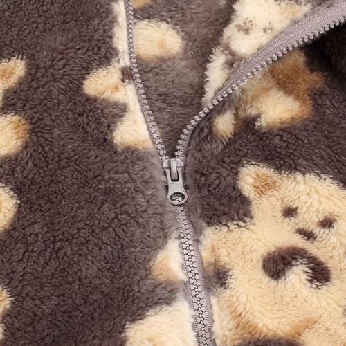 Image of Toddler Girls Boys Fleece Hoody Jacket Zip Up Teddy Coat Warm Winter Outwear