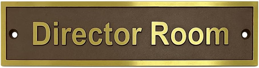 Personalized Brass Name Plaque| Custom 3D Engraved Text| Cast Brass Sign Plate for Office Door, Desk, or Home (18X8 Inches)