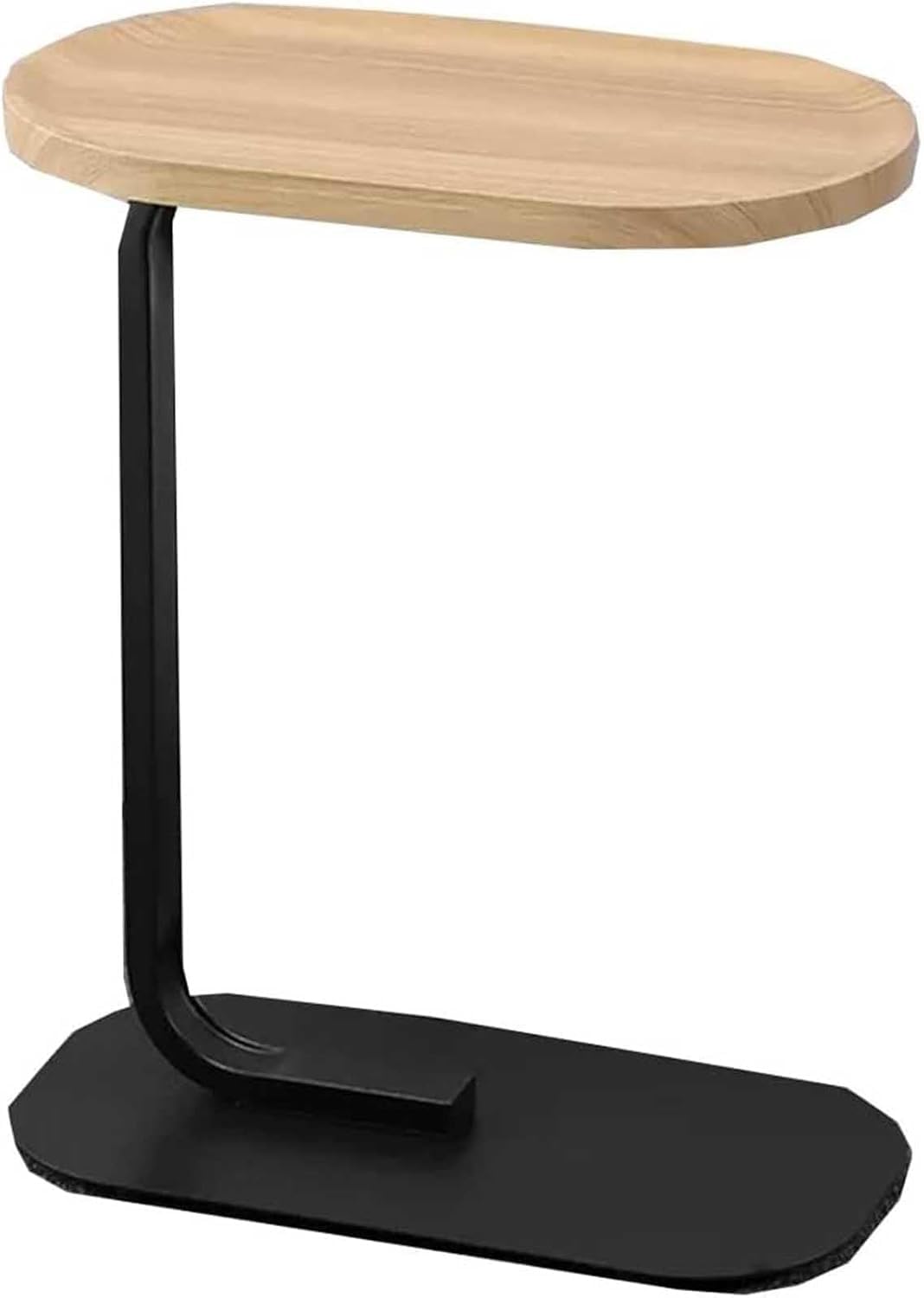 SXZenSpace Narrow Round Bedside Table with Flip Top Tray for Snacks & Drinks Perfect Living Room or Bedroom Stylish Functional Accent Furniture
