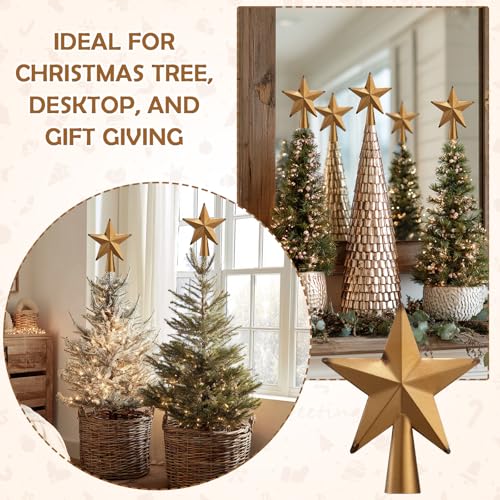 Glitinsel Brass Christmas Star Tree Topper 10 Inch Farmhouse Star Treetop Christmas Metal Rustic Xmas Decorative Holiday Ornament Handmade Vintage Decoration Gifts by Glitinsel - Image 7
