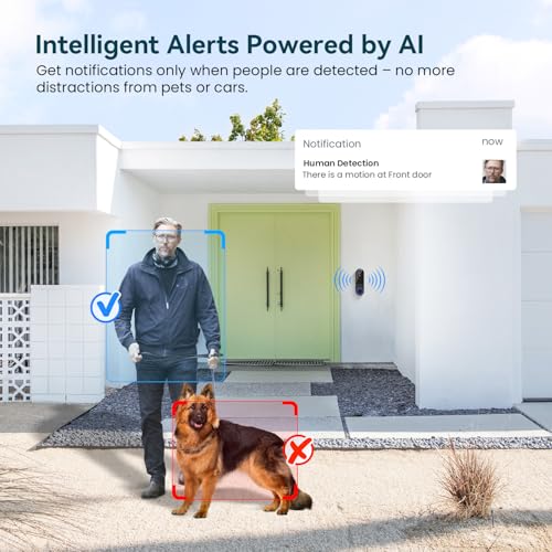 1080p Wireless Wi-Fi Video Doorbell Camera with Night Vision, Two Way Audio, 2.4G WiFi Only, AI Motion Detection and Cloud Storage (Sold Separately) - Image 5