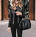 Smoneyful Womens Faux Leather Jacket Lightweight Zipper Motorcycle Jacket Long Sleeve Bomber Jacket Outwear Slim Casual Coat Black