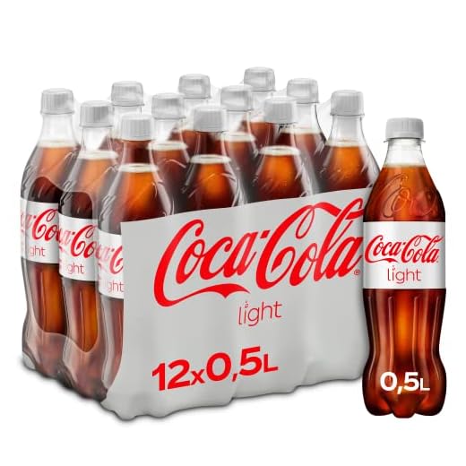 Coca-Cola Light - prickelndes Erfrischungsgetränk mit originalem Coke-Geschmack - ohne Zucker und ohne Kalorien - koffeinhaltiger Softdrink in Einweg Flaschen (12 x 500 ml)