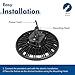 Hyperikon UFO LED High Bay Light 150W (600 Watt Replacement), Shop and Warehouse Area Lighting, DLC, 2 Pack