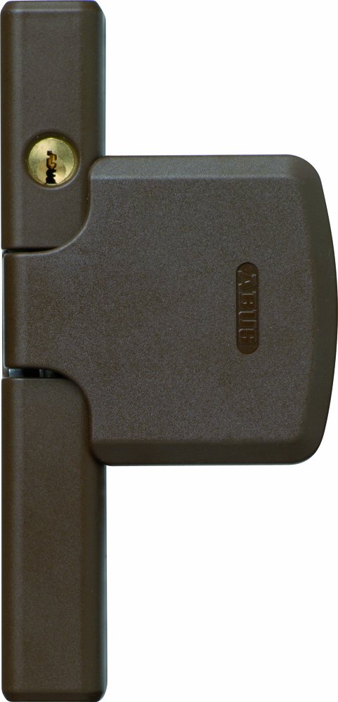 Abus Fts206 Al0125 Serratura con Blocco, Blocco per Finestre con Chiusura a 2 Stadi, Chiusura con Chiave, Livello di Sicurezza: 10, 37391, Marrone