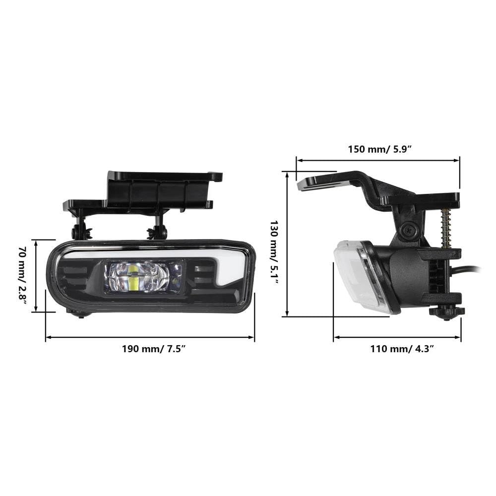 per C&hevrolet per Silverado 1500 2500 per Silverado per Suburban per Tahoe Fendinebbia Anteriore DRL Paraurti Anteriore Luce Marcia Diurna Lampada Fendinebbia