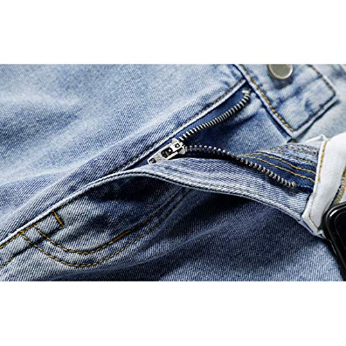 HZCX FASHION Men Large Baggy Jeans Tapered Leg Jogger Washed Denim Pants Trousers3