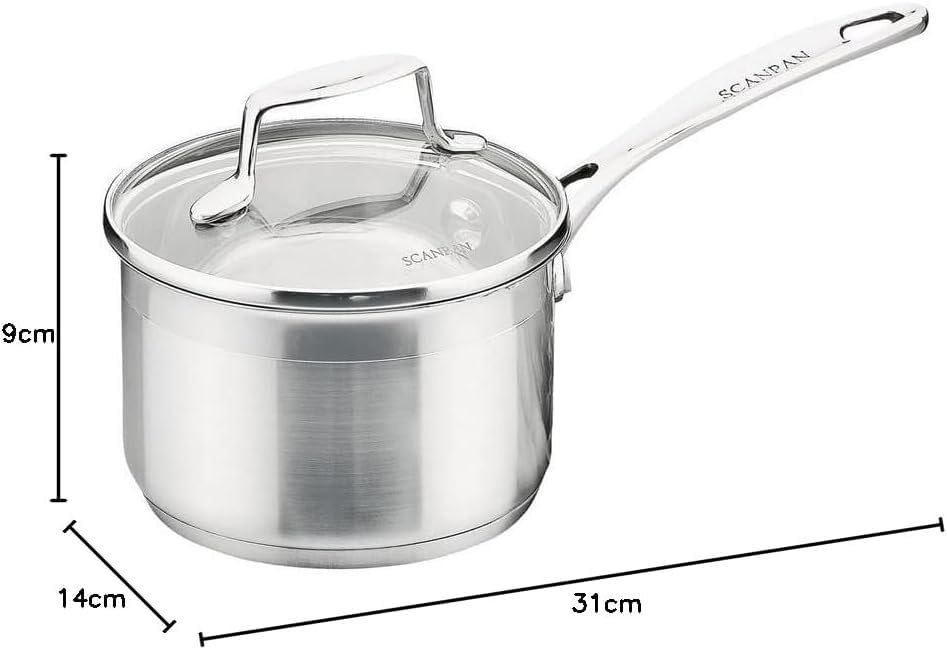 Amazon | SCANPAN Impactふた付き1.2リットル鍋 | SCANPAN | 両手鍋