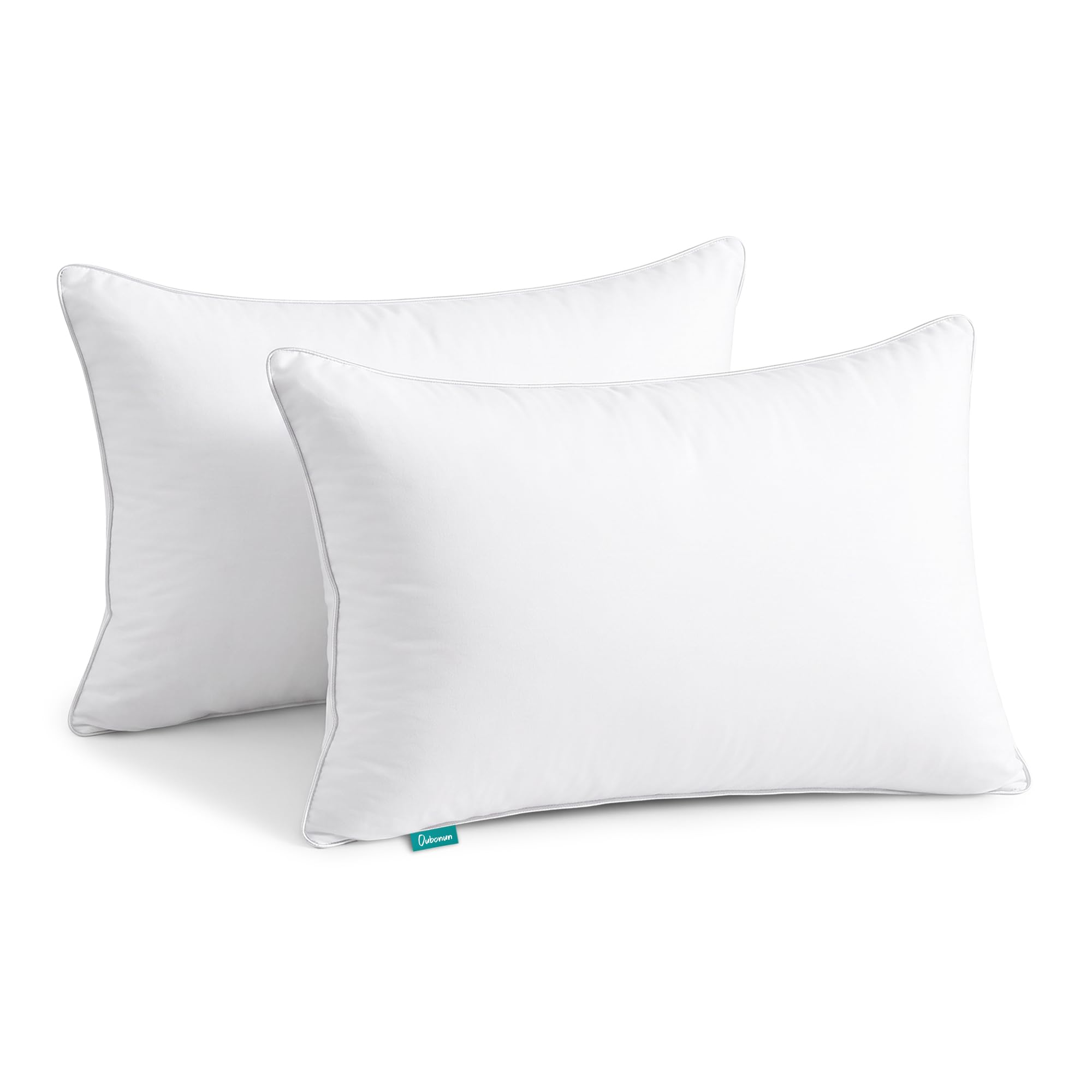Oubonun 20"x26" Decorative Bed Pillow 2 Pack,100% Cotton Cover Living Room