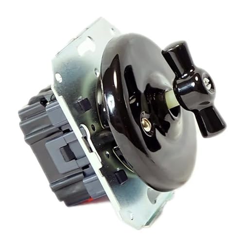 Interruptor conmutador empotrado 10A 250V, porcelana negra, sin marco; ideal para controlar luces y mejorar la decoración.