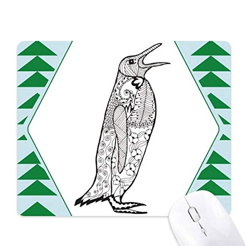 Tapis de souris pingouin sketch vert en caoutchouc naturel antidérapant
