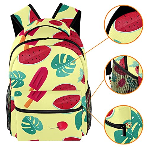 Sac à dos feuilles tropicales multicolore idéal pour les sorties de tous les jours - 3