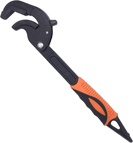 Llave ajustable de óxido negro, llave multifunción, llaves universales ajustables de acero 1045, llave de tubo, 15 pulgadas
