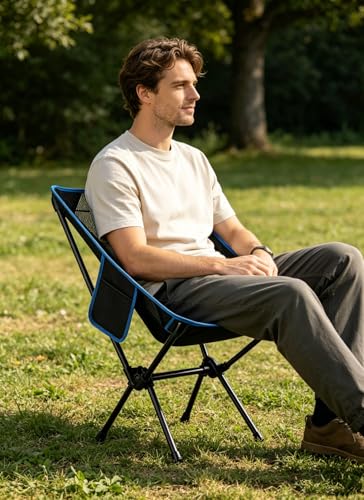 Silla plegable portátil para camping Wind Tour para uso al aire libre malla negro miniatura 4