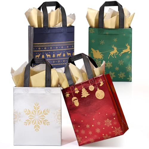 Petits sacs cadeaux de Noël STYPOP 25,4 cm pour emballer sans stress ni scotch