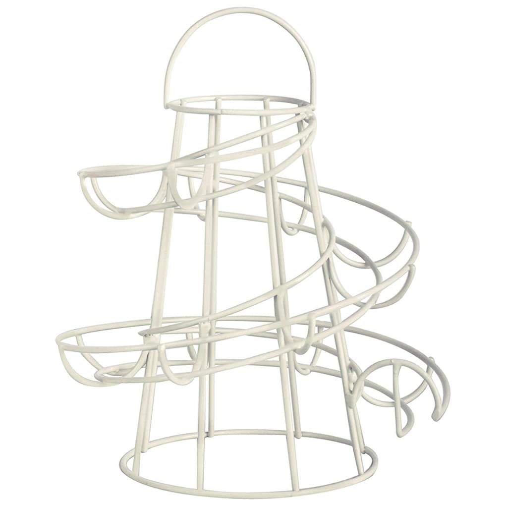 Hbbgdiy Spiral Egg Skelter Rack for Kitchen Countertop, Spiral Egg Holder Storage Organizer for Chicken Eggs, Space Saving Decorative Dispenser Basket