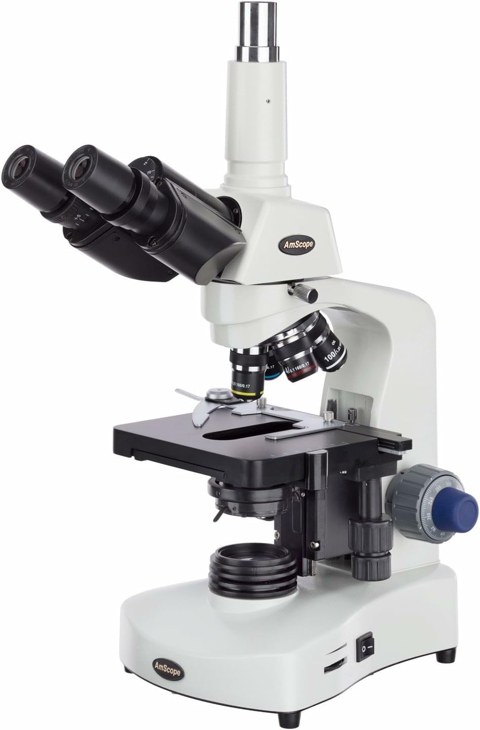 AmScope T340B-LED Trinocular Compound Microscope, Brightfield