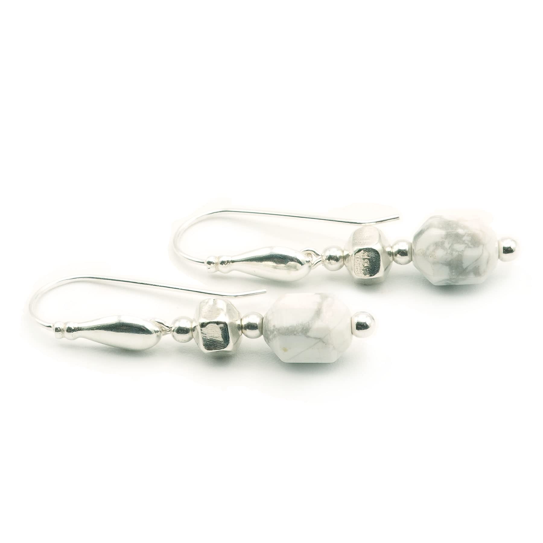 Pendientes de Howlita y Plata 925
