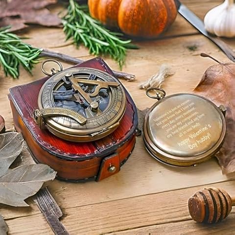 Personalized Compass Gifts, Engraved Custom Sundial Clock, Wedding Gift, Groomsmen Gift, Keepsake, Christmas, Baptism, Graduation, Boy Scouts, Anniversary, Fathers Day, Mothers Day Cover