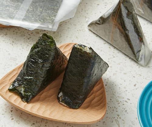 Triangle Sushi Samgak Gimbap Onigiri Seetang 100g 100 Blätter | Perfekt für Lunchboxen | Vielfalt an Füllungen möglich | Knuspriger Genuss bis zum letzten Bissen | Einfach zu verwenden