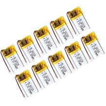 10X 3.7V 100mAh 601120 بطارية ليبو قابلة للشحن بطارية ليثيوم بوليمر أيون مع موصل JST