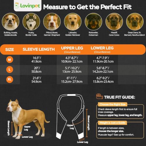 Image of LovinPet Dog Elbow Protector Anti-Licking Elbow Sleeve, Adjustable, Comfortable & Durable Front Leg Guard for Medium to Large Dogs, Prevents Licking and Chewing,Dog Sleeve,Blue Blue