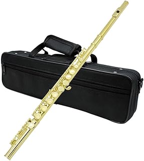 16-hole Closed-hole Flute In C Key Professional Gold-plated Concert Flute With Box Set flute instrument