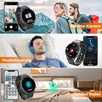 Hwagol Smartwatch Damen Herren, 1.39" Zoll Touchscreen Smart Watch mit Bluetooth Anrufe, Uhr Damen Herren mit 140+ Sportmodi SpO2 Pulsuhr Schlafmonitor Schrittzähler, Armbanduhr für iOS Android – Ansicht 8
