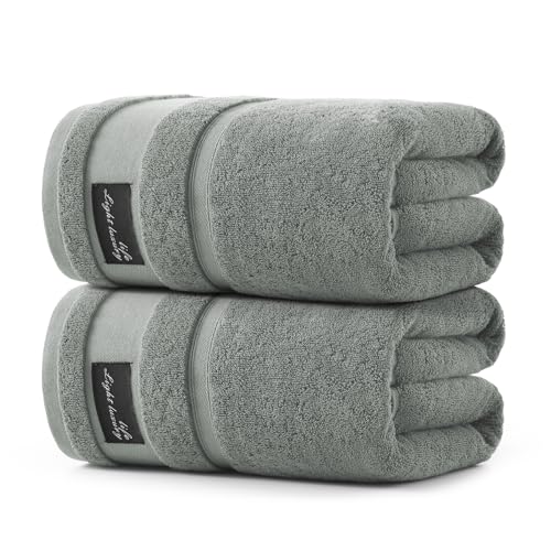 REDKISS Large Bath Towels Set 2 Piece, 100% Cotton, 31x63