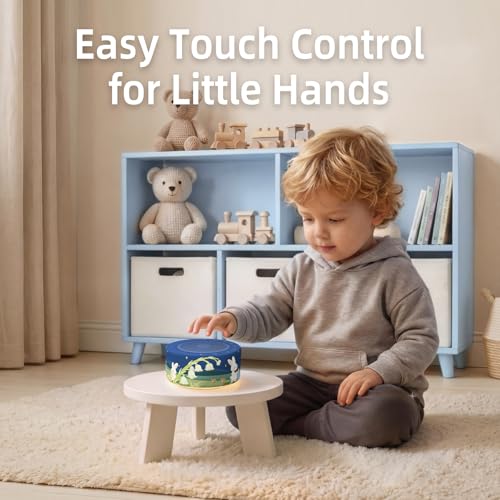 Image of Kipcush White Noise Machine for Baby & Adults, Sleep Sound Machine with 30 Soothing Sounds, 8-Color Night Light, Memory Function, White Noise for Sleeping, Nursery, Office, Travel, Relaxation
