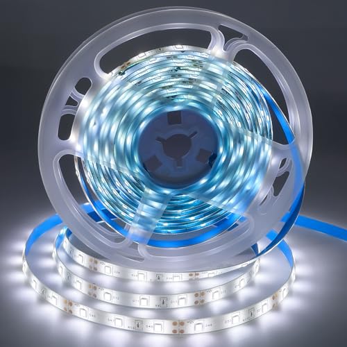 iNextStation 12V LED Light Strip White, 16.4ft/5m...