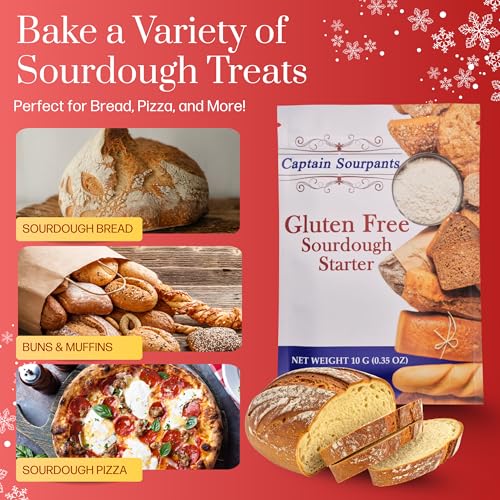 Gluten Free Sourdough Starter - 100+ Year Old Dehydrated Heirloom Style Sourdough Starter Kit for Sourdough Bread, Pizza, Buns, Pancakes, Muffins | Easy to Use | Beginner Friendly - Image 5