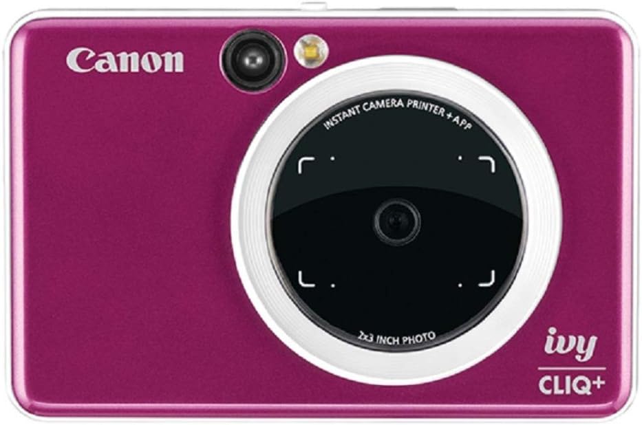 CanonIvy CLIQ+ Instant Camera Printer, Smartphone Photo Printer Via Bluetooth(R), Ruby Red