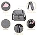 F40C4TMP Lunch Box Insulated Double Deck Lunch Bag for Men Women, 12 Cans Leak-proof Dual Compartment Cooler Tote Keep Warm and Cold with Bottle Side Pocket and shoulder Strap for School, Camping Grey