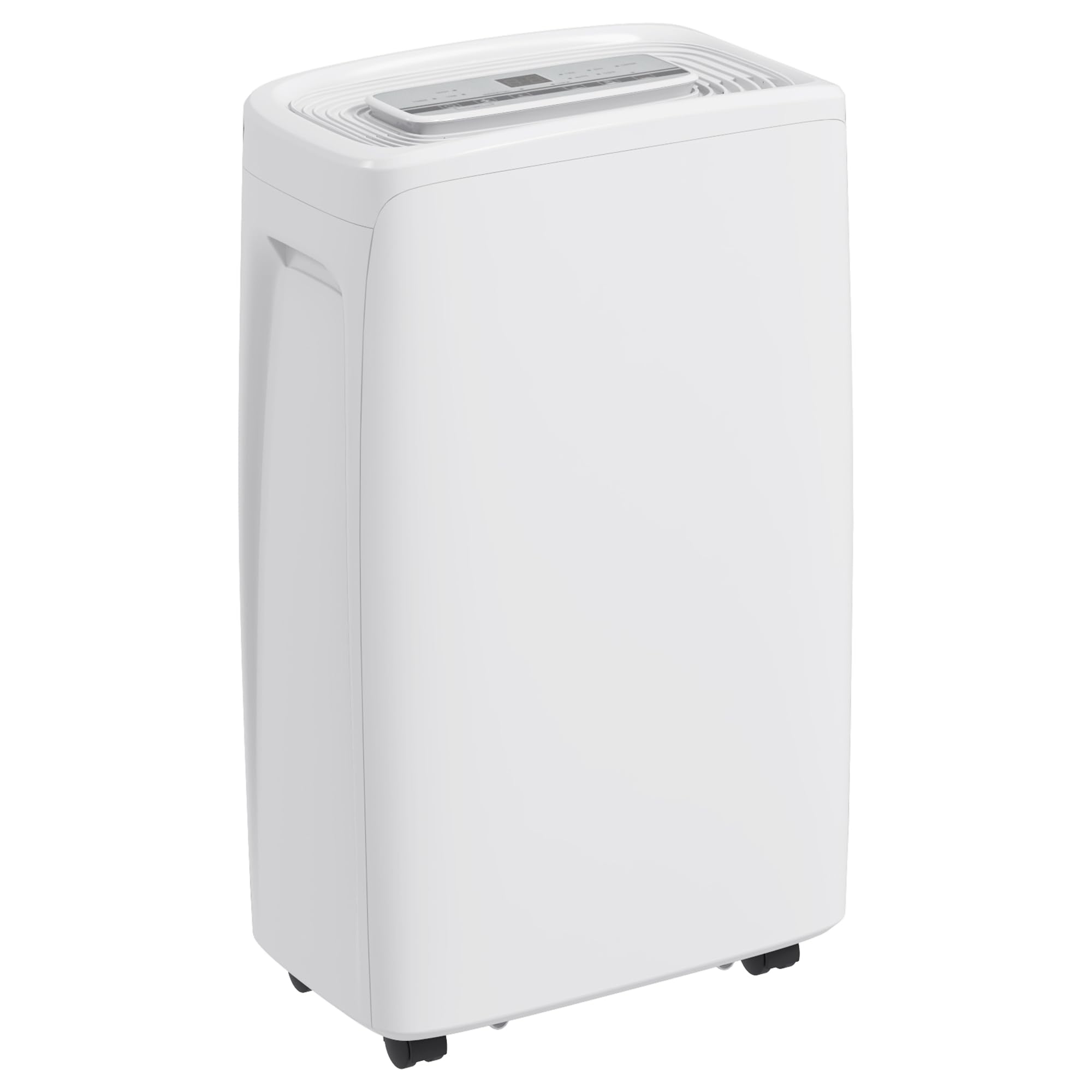 HOMCOM Deshumidificador Eléctrico 12L/Días Silencioso para 10-25 m² Blanco | Depósito de Agua 1,5L, 4 Modos, 2 Velocidades, Ruedas, Pantalla LED, Temporizador