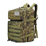 CINGHI LUSSO Mochila táctica militar de 50 L para hombres y mujeres, mochila para viajes, camping, senderismo, impermeable, bolsas de deporte al aire libre, camouflage, L