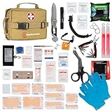 Surviveware 119 Pcs Comprehensive Premium Survival First Aid Kit - Medical Emergency Kit for Travel Camping Gear, Home Essentials & Outdoor Emergencies - HSA & FSA Eligible Survival Kit
