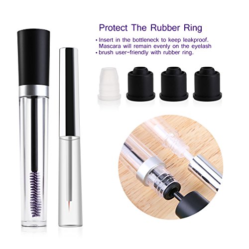 Frcolor – 3 frascos vazios para cílios com tubo de rímel de 7,5 ml com 1 recipiente de 7 ml para fra