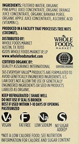 365 Everyday Value, Organic Pineapple Orange Banana Juice, 59 fl oz - Thumbnail 2