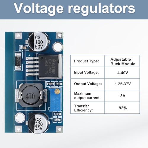 Regulador de voltaje ajustable LM2596 convertidor DC-DC 3A para transformador 3