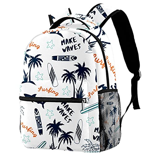 Mochila casual para adolescentes niños, dibujos animados azul tiburón animal lindo mar viaje portátil bolsa para adultos unisex, Multicolor 04,