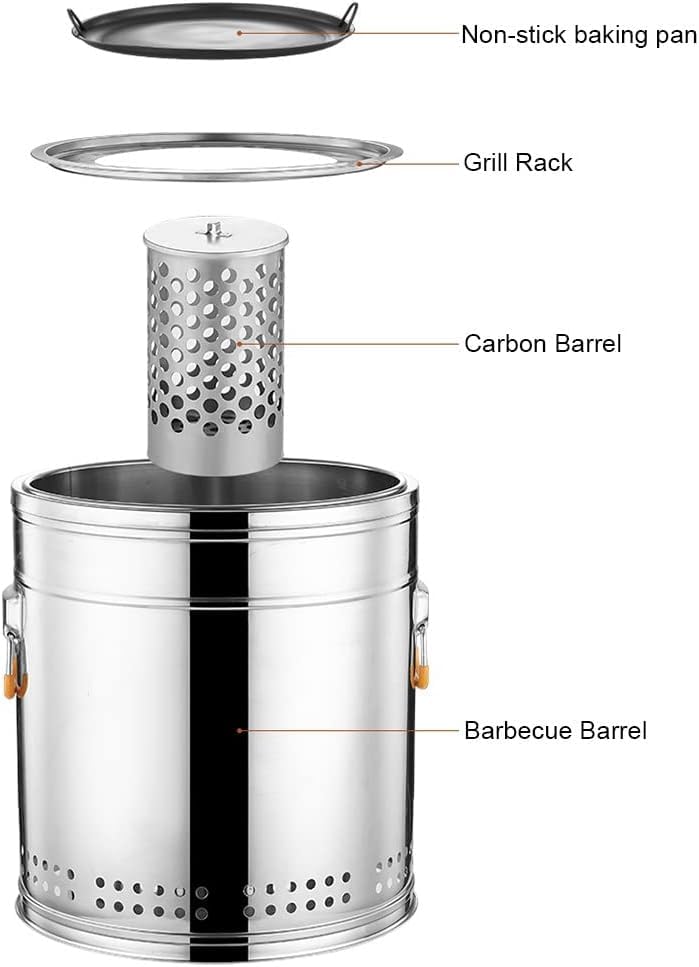 Gril sans fumée avec plaque de gril antiadhésive et filet de gril extérieur/intérieur portable pour griller des brochettes de viande, des légumes