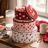 MIJOMA Keksdosen-Set &ndash; 3er-Set Metalldosen mit Deckel &ndash; runde Dosen mit Motiv &ndash; stapelbar & dekorativ &ndash; Aufbewahrungsdosen Geschenkboxen (Love you forever)