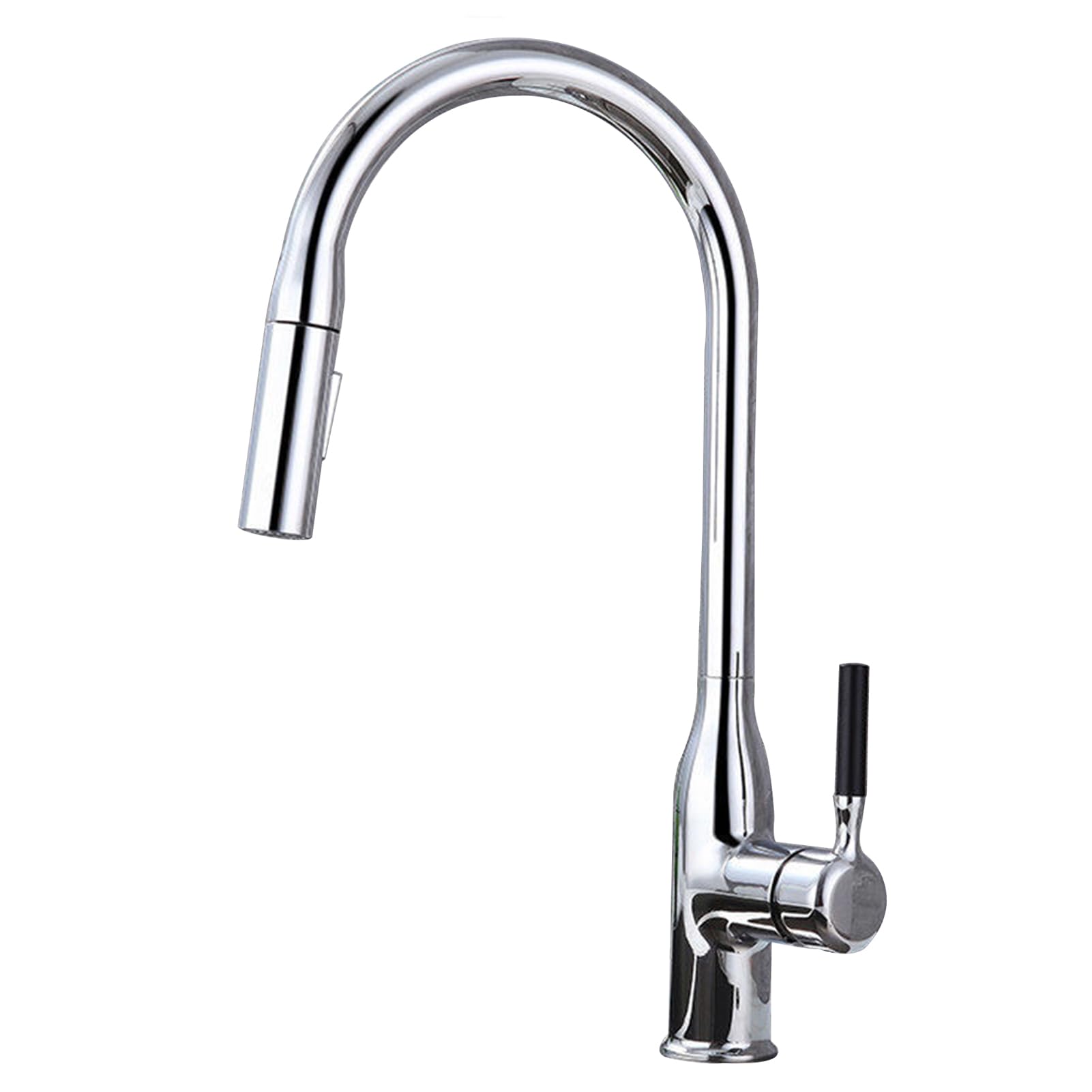 Aycdl Plating Modern Gunmetal Gray Kitchen Tap With Pulldown Sprayer Brass Sink Mixer Tap With 2 Spray Modes Single Handle And 360° Swivel Spout High Arc Kitchen Sink Faucet,