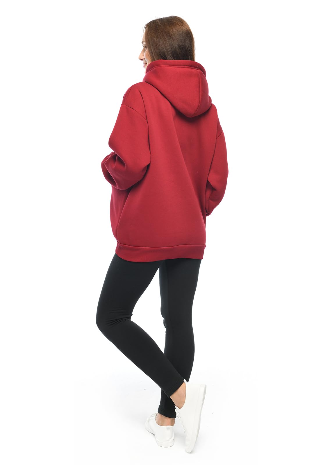 MijaCulture Moda ciążowa Oversize 2 w 1 sweter do karmienia i sweter ciążowy sweter do karmienia Naomi M016