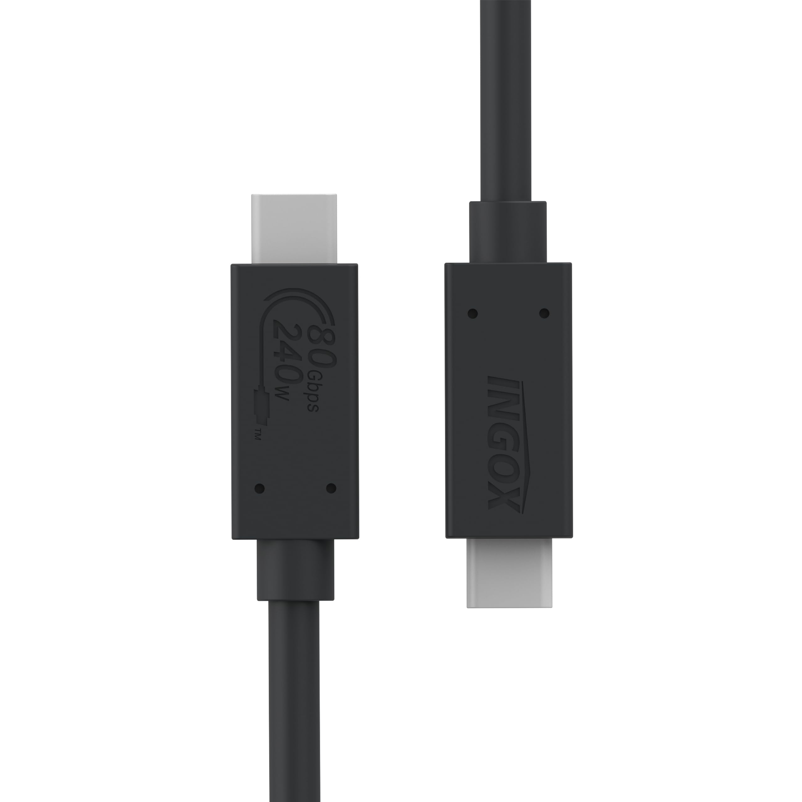 Cavo USB-C di ricarica USB4 80Gbps 8K, 120Gbps 16K, 240W, compatibile con Thunderbolt 5, PCIe 5.0 SSD, workstation di gioco AI VR Streaming (nero, 3,28, piedi)