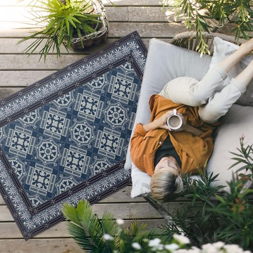 Tapis d'extérieur résistant à la décoloration et imperméable pour terrasse