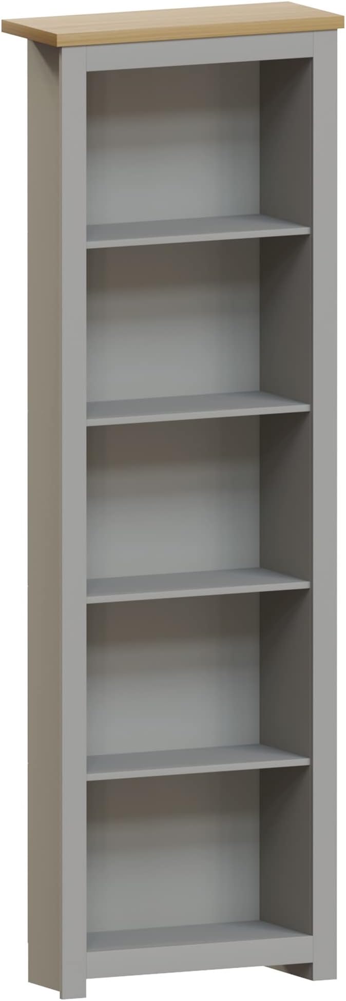 Vida Designs Arlington Bookcase Modern Display Shelves Storage MDF Furniture Grey (5 Tier)
